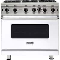 Viking - Professional 5 Series 5.1 Cu. Ft. Freestanding Gas Convection Range - White - Front_Zoom