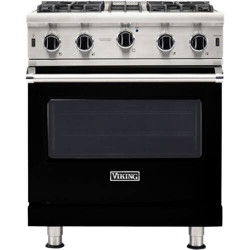 Viking - Professional 5 Series 4.0 Cu. Ft. Freestanding Gas Convection Range - Black