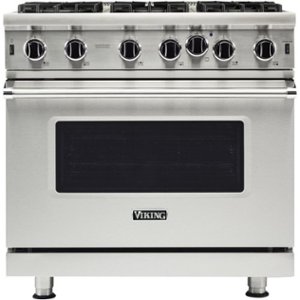 Viking - Professional 5 Series 5.1 Cu. Ft. Freestanding Gas Convection Range - Stainless steel