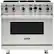 Front. Viking - Professional 5 Series 5.1 Cu. Ft. Freestanding Gas Convection Range - Stainless steel.