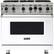 Front. Viking - Professional 5 Series 5.1 Cu. Ft. Freestanding Gas Convection Range - White.