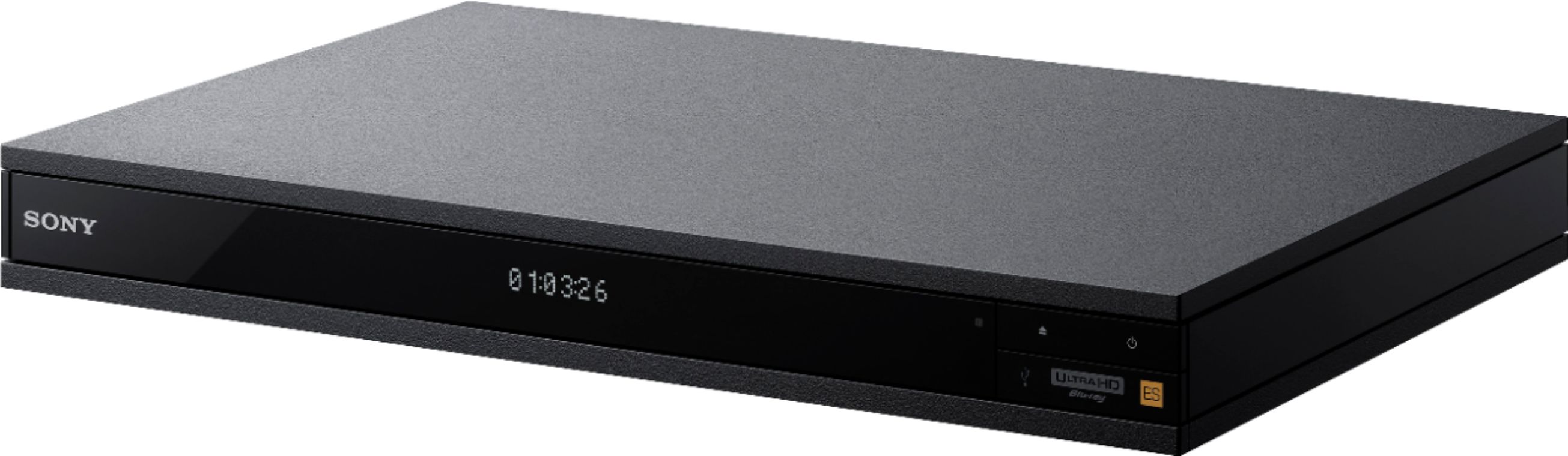 Left View: Sony - UBP-X1100ES - 4K Ultra HD Hi-Res Audio Wi-Fi Built-In Blu-Ray Player - Black