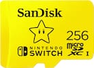 Front. SanDisk - 256GB microSDXC UHS-I Memory Card for Nintendo Switch - Yellow.