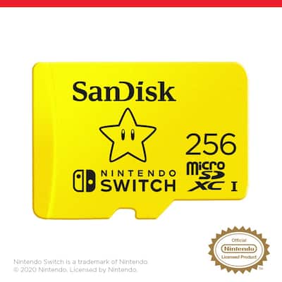 SANDISK 256GB microSDXC UHS 1 Memory Card Licensed for Nintendo SANDISK 256GB microSDXC UHS 1 Memory Card Licensed for Nintendo