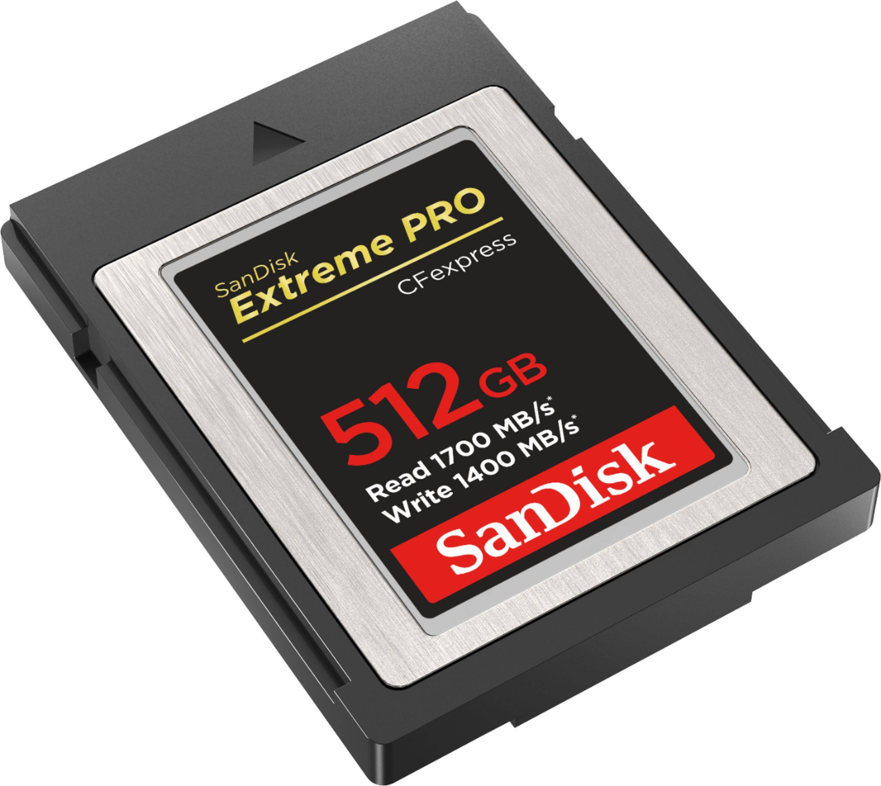 Alt View 11. SanDisk - Extreme PRO 512GB CFexpress Memory Card - Black/Gray.