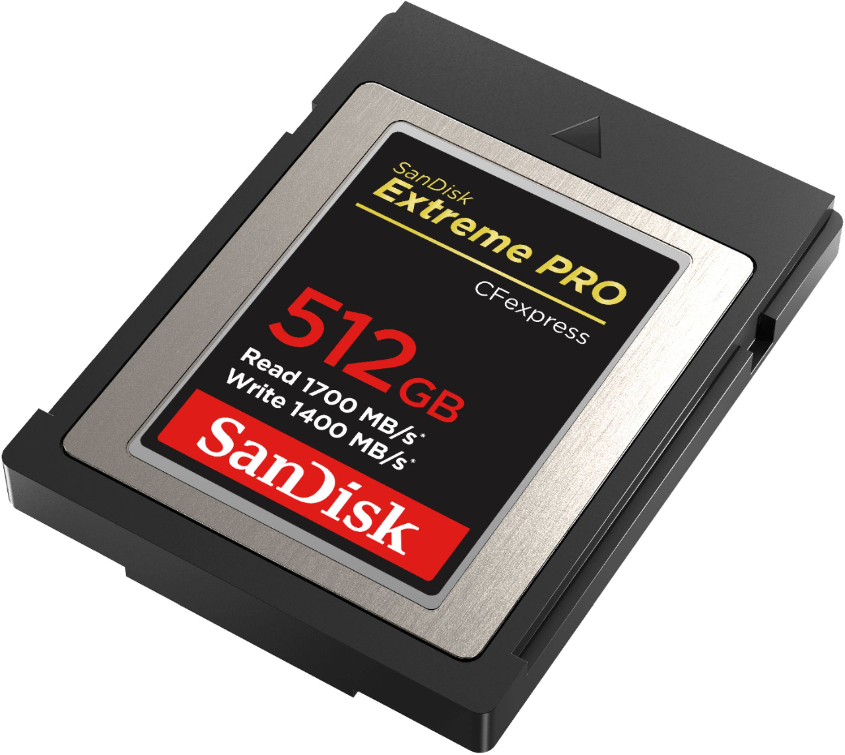 Alt View 12. SanDisk - Extreme PRO 512GB CFexpress Memory Card - Black/Gray.