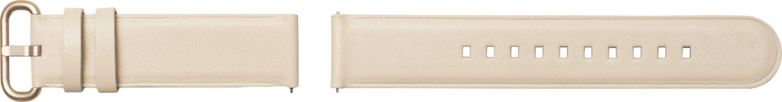 Angle. Samsung - Leather Watch Band for Galaxy Watch 42mm, Watch Active and Watch Active 2 - Rose.