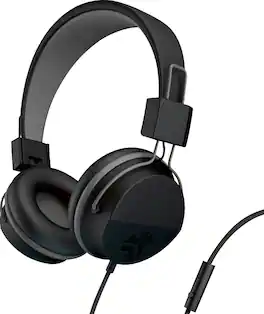 JLab - Neon Wired On-Ear Headphones - Black