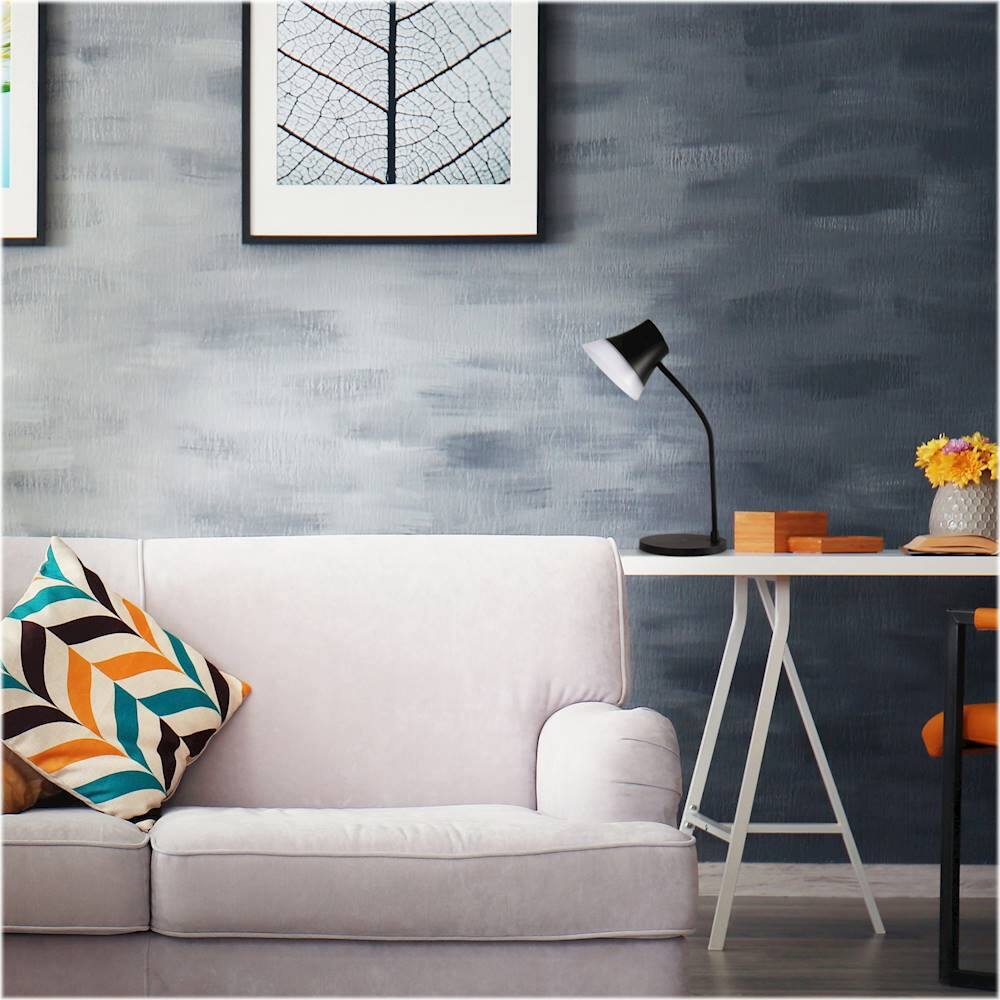 Alt View 17. OttLite - Shine LED Desk Lamp with Wireless Charging - Brown.