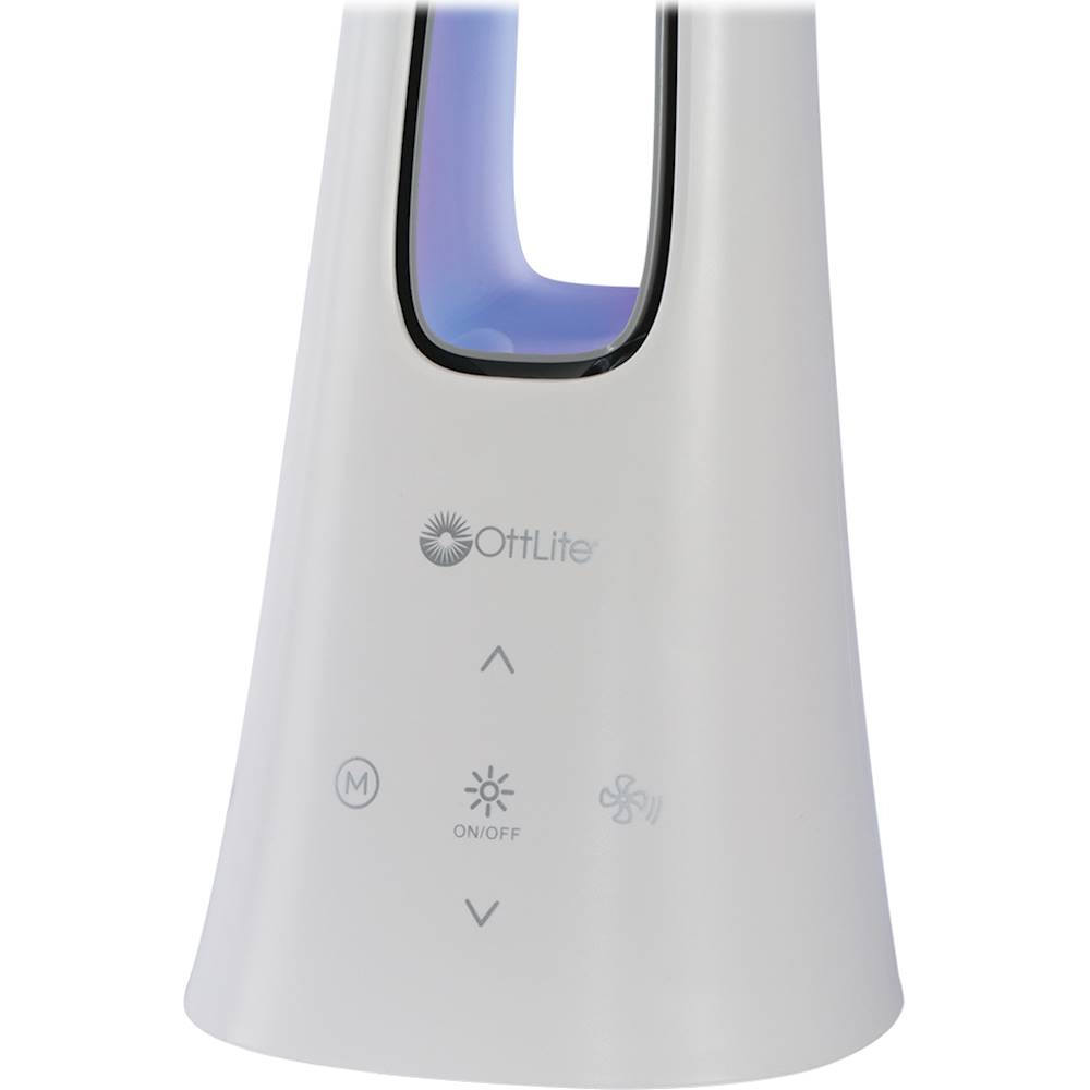 OttLite 26.5 in. Grey Cool Breeze Fan Lamp F261G9-SHPR - The Home
