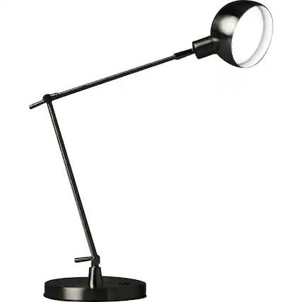 Angle. OttLite - Refine LED Desk Lamp with USB Port - Brushed Nickel.