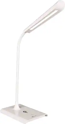 Angle. OttLite - Power Up LED Desk Lamp with Wireless Charging - White.