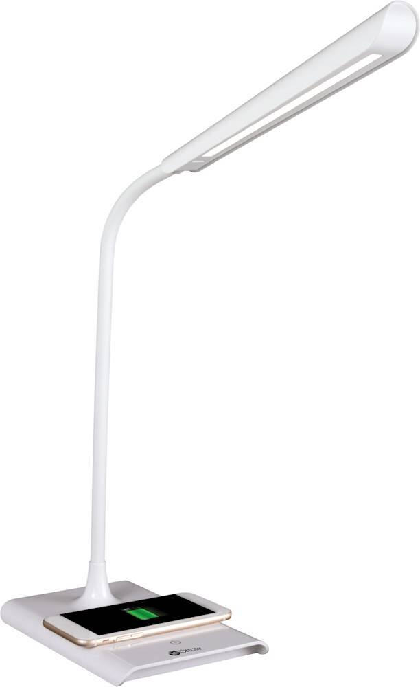 Alt View 11. OttLite - Power Up LED Desk Lamp with Wireless Charging - White.