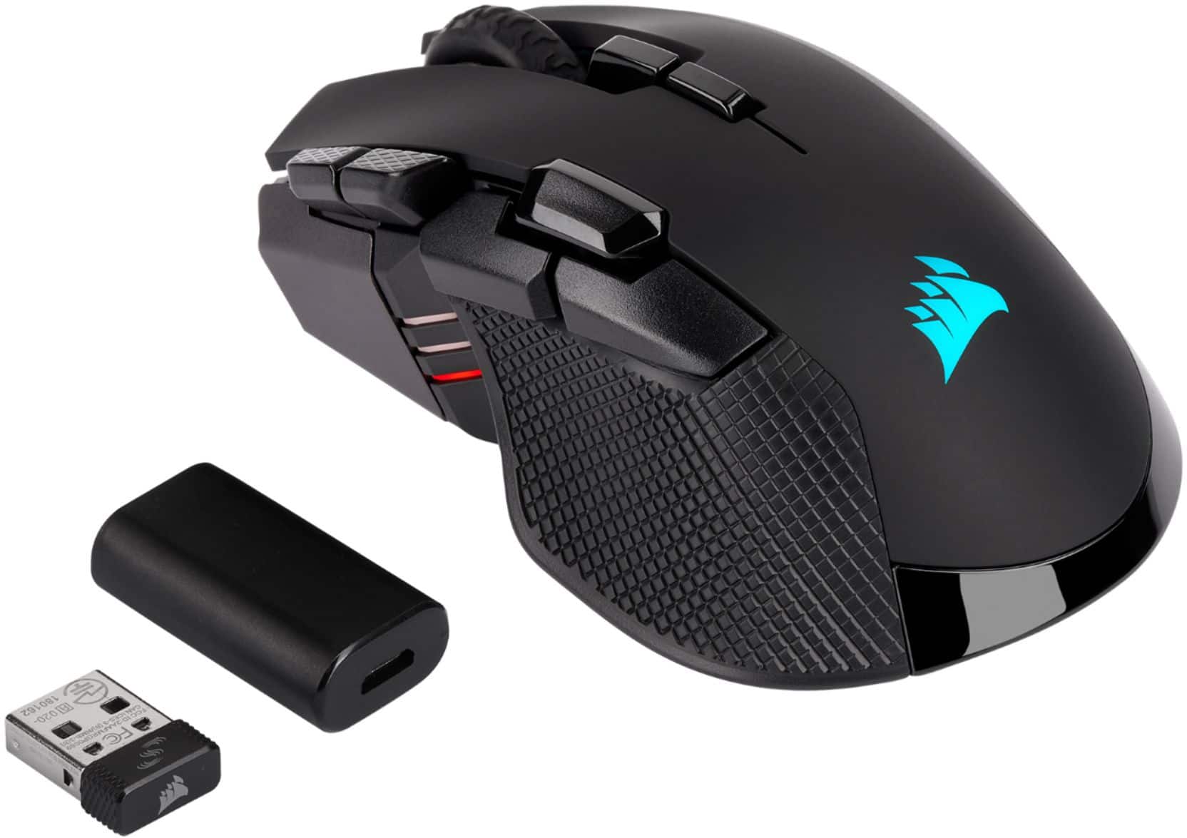 Alt View 22. CORSAIR - IRONCLAW RGB Wireless Optical Gaming Mouse - Black.