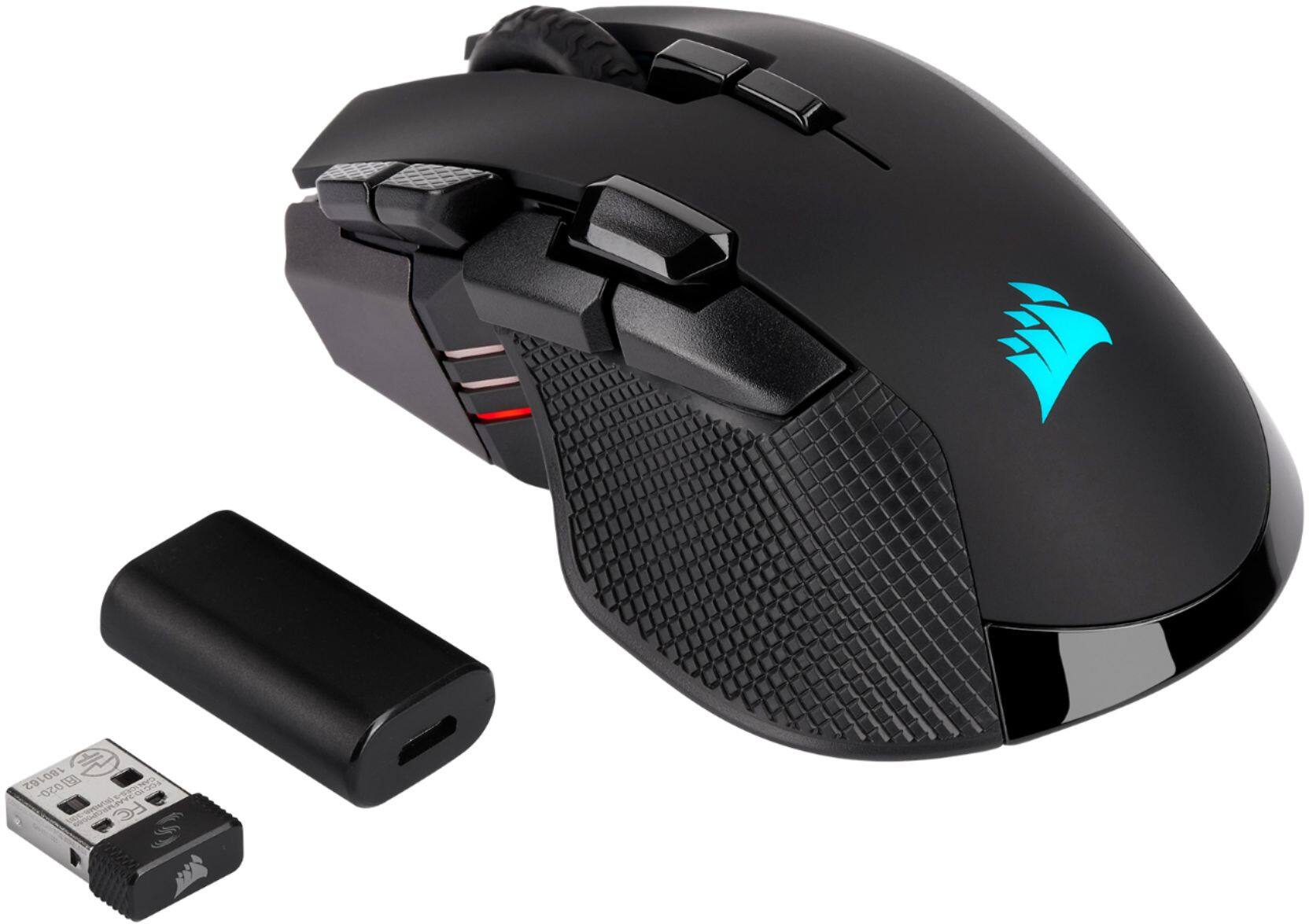 Alt View 22. CORSAIR - IRONCLAW RGB Wireless Optical Gaming Mouse - Black.