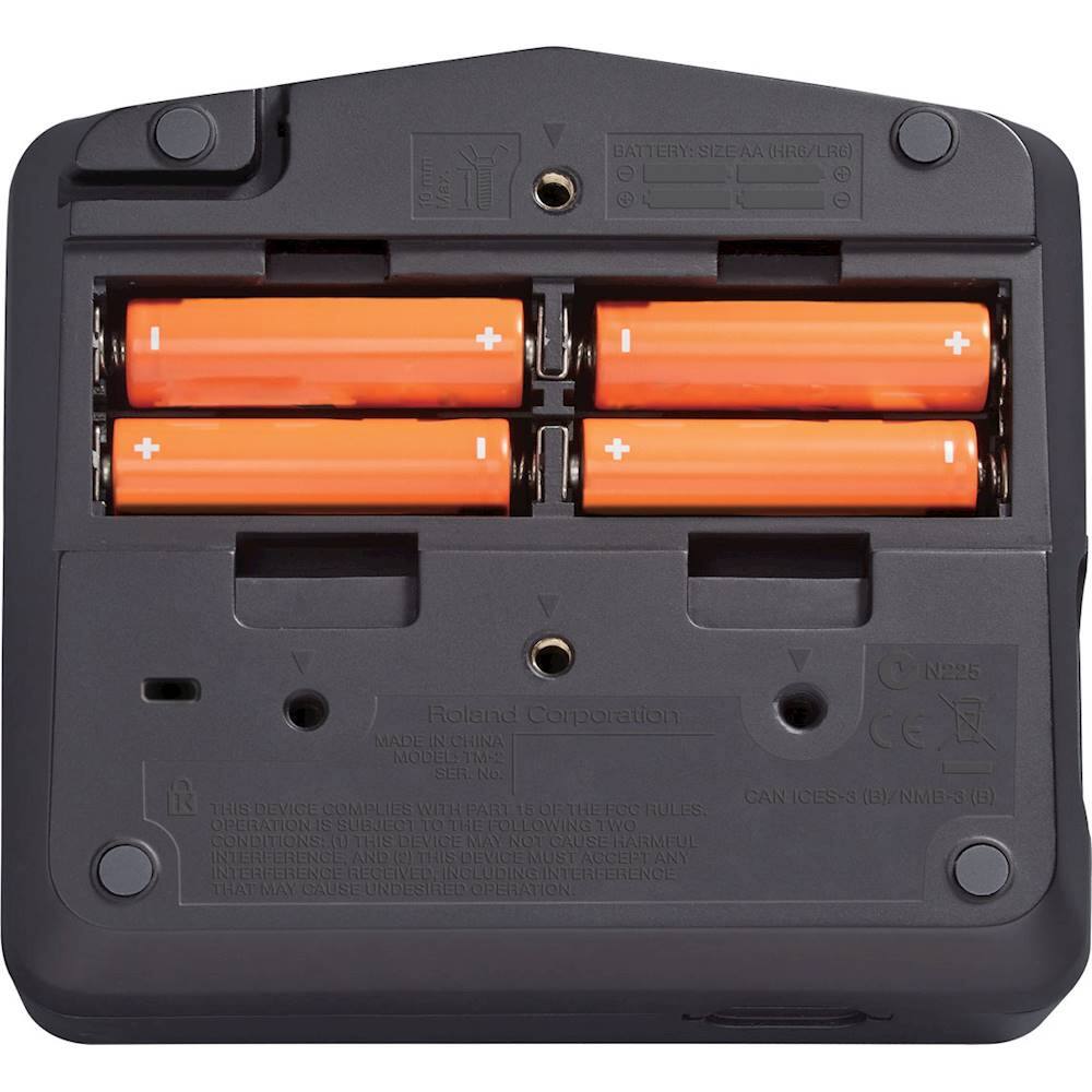 BATTERY: SIZE AA HRG LRG + I + + I Roland Corporation MADE IN CHINA MODEL STM-1 SER No. R THIS DEVICE COMPLIES WITH PART 15 OF THE FCC RULES. OPERATION IS SUBJECT TO THE FOLLOWING TWO CONDITIONS: (1) THIS DEVICE MAY NOT CAUSE HARMFUL INTERFERENCE AND (2) THIS DEVICE MUST ACCEPT ANY INTERFERENCE RECEIVED, INCLUDING INTERFERENCE THAT MAY CAUSE UNDESIRED OPERATION. NMB-3() N225 X CAN ICES-3()