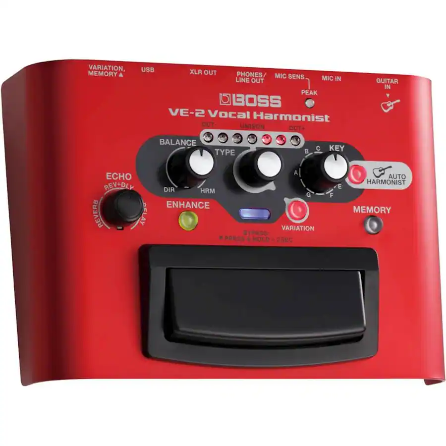 Shadow Stompbox BOSS Audio VE 2 Vocal Harmonist Stompbox Red EFFVE2 - Best Buy