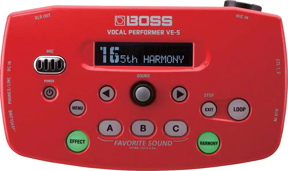 BOSS Audio - VE-5 Vocal Effects Processor - Red