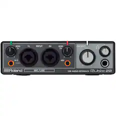 Front. Roland - USB Audio Interface - Black.