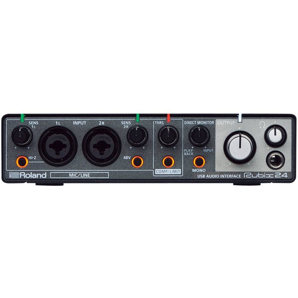 Front. Roland - USB Audio Interface - Black.