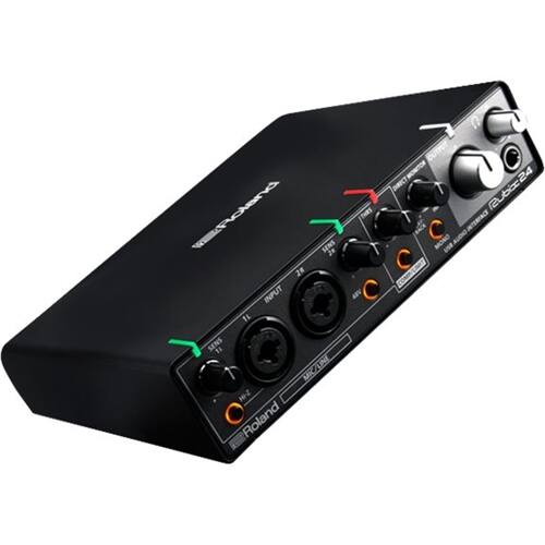 Left. Roland - USB Audio Interface - Black.