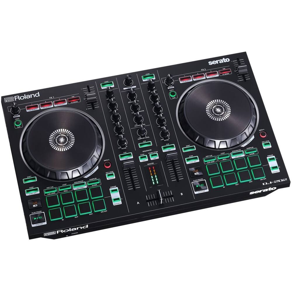 Left. Roland - Roland DJ-202 Serato Lite DJ Controller - Black.