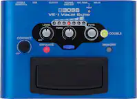 Front. BOSS Audio - VE-1 Vocal Echo Stompbox - Blue.