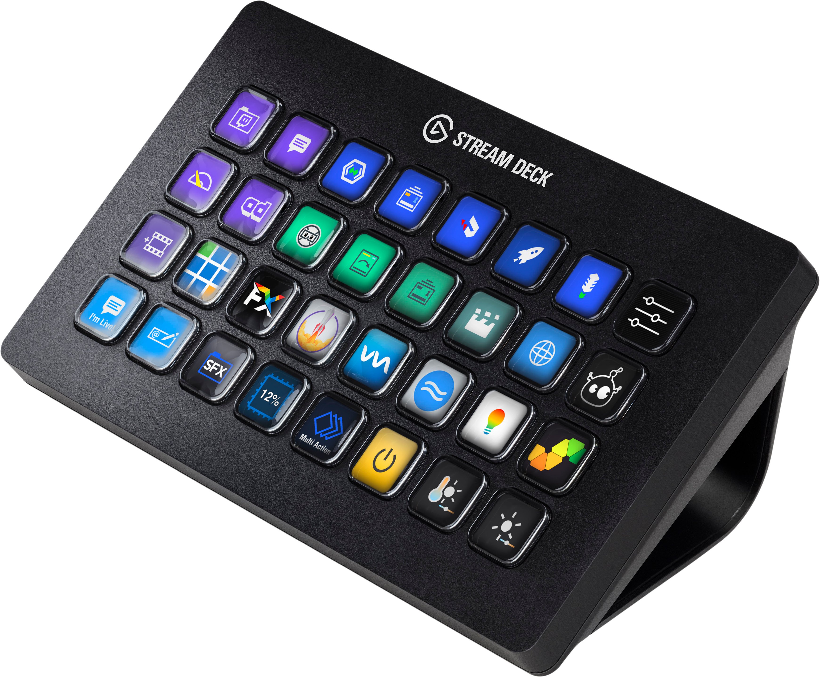 Elgato Stream Deck Xl Wired Keypad With Back Lighting Black 840006610373 Ebay