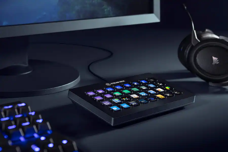 Blustream Keypad Elgato Stream Deck XL Wired Keypad with Back Lighting Black 10GAT9901 ...