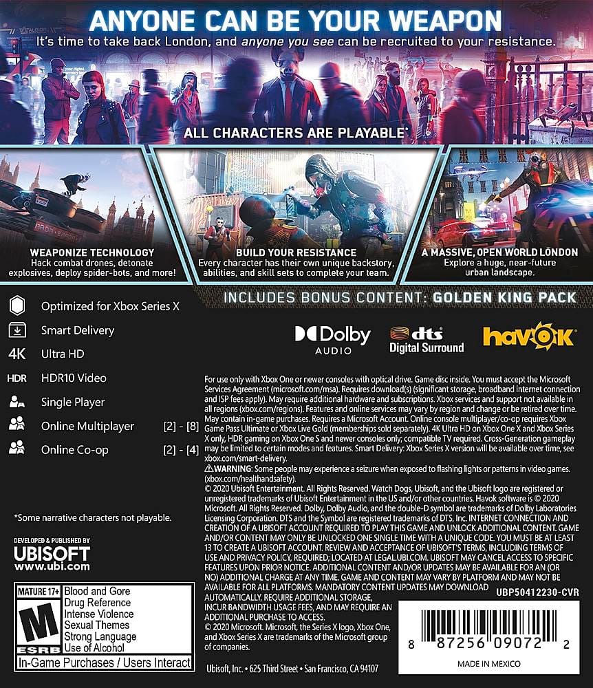 Watch Dogs Legion Standard Edition Xbox Series X/S/One Licença Digital