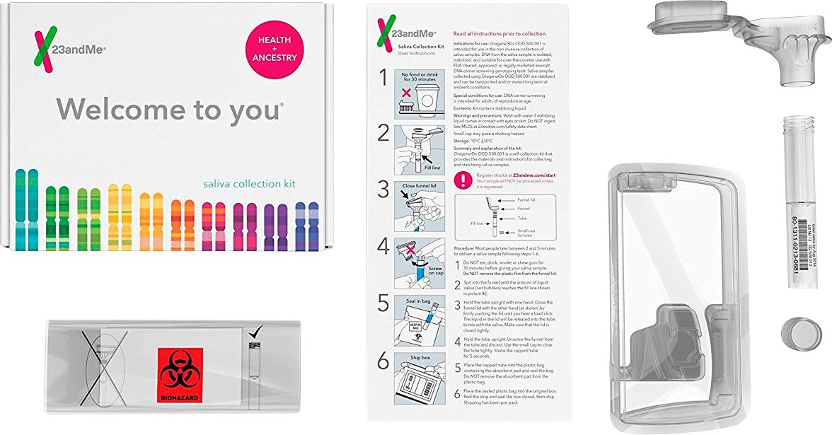 Angle View: 23andMe - Health + Ancestry Saliva Collection Kit