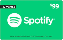 Spotify - $99 Annual Card