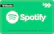 Front. Spotify - $99 Annual Card.