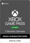 Front Zoom. Microsoft - Xbox Game Pass Ultimate - 3 Month Membership Introductory Offer [Digital].