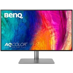 BenQ - PD3220U DesignVue 32" IPS LED 4K HDR Monitor  AQCOLOR Technology Mac Compatible (HDMI/DP/Thunderbolt 3 85W) - Gray/Black - Front_Zoom