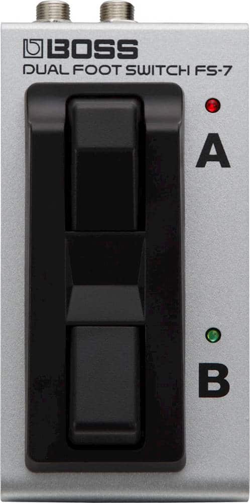 Front. BOSS Audio - Dual Footswitch - Silver.