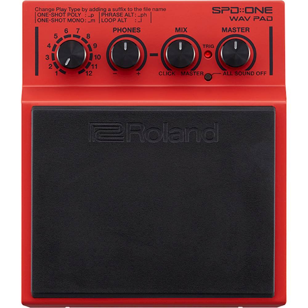 Change Play Type by adding a suffix to the file name ONE-SHOT POLY: p PHRASE ALT: \_ph ONE-SHOT MONO: \_m LOOP ALT: \_l PHONES: 5 8 4 9 MIX SPO:ONE WAV PAD MASTER TRIG 3 2 1 10 11 12 + - CLICK MASTER ALL SOUND OFF Roland