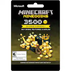 Front. Minecraft - Minecoins 3,500-Coin In-Game Currency Card.