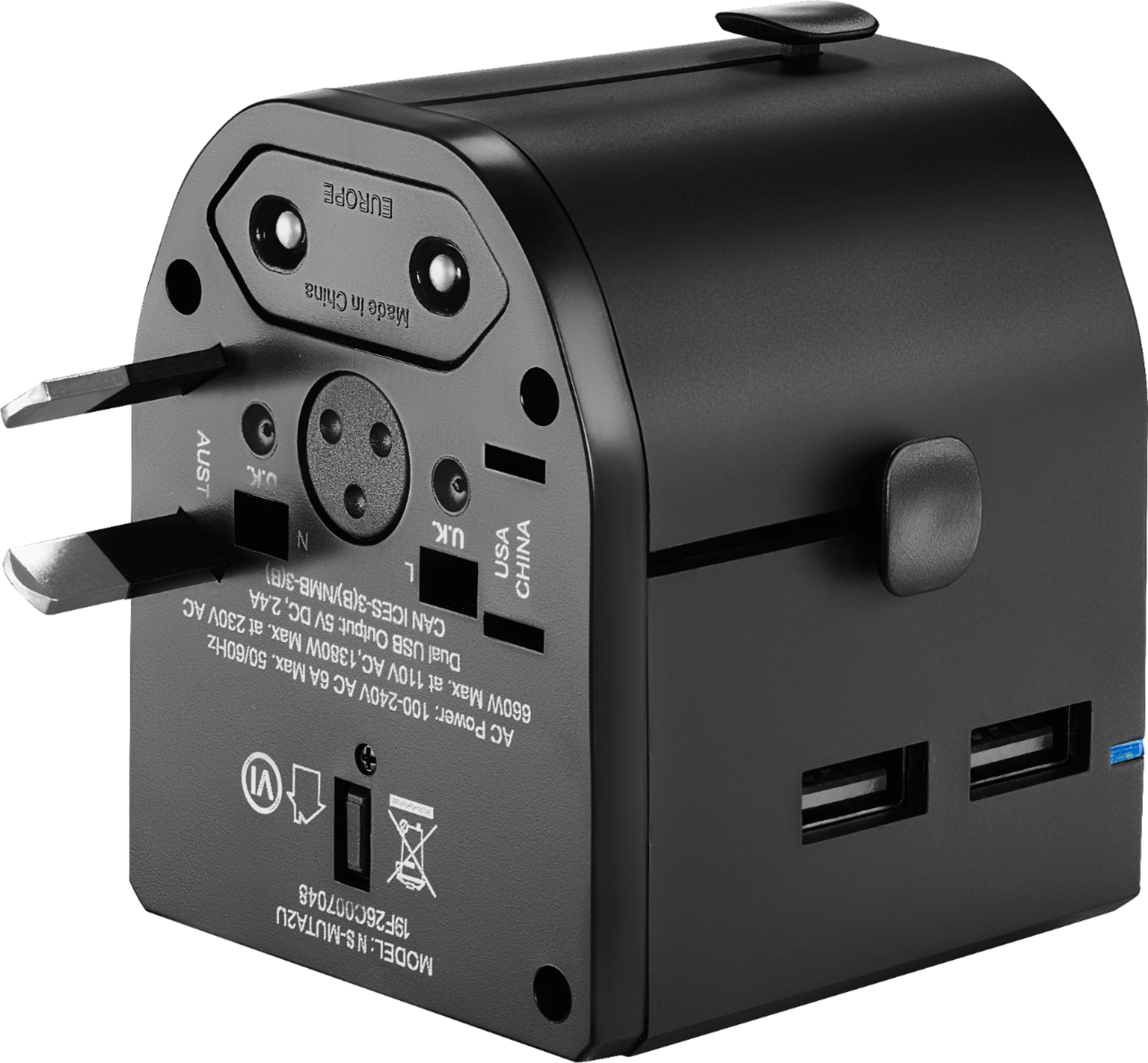 TESSAN Universal Power Adapter, International Plug Adapter with 4 USB  Outlets, Travel Worldwide Essentials, All in 1 Wall Charger Converter for  UK EU