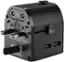 Alt View 1. Insignia™ - All-in-One Travel Adapter with 2 USB Ports - Black.