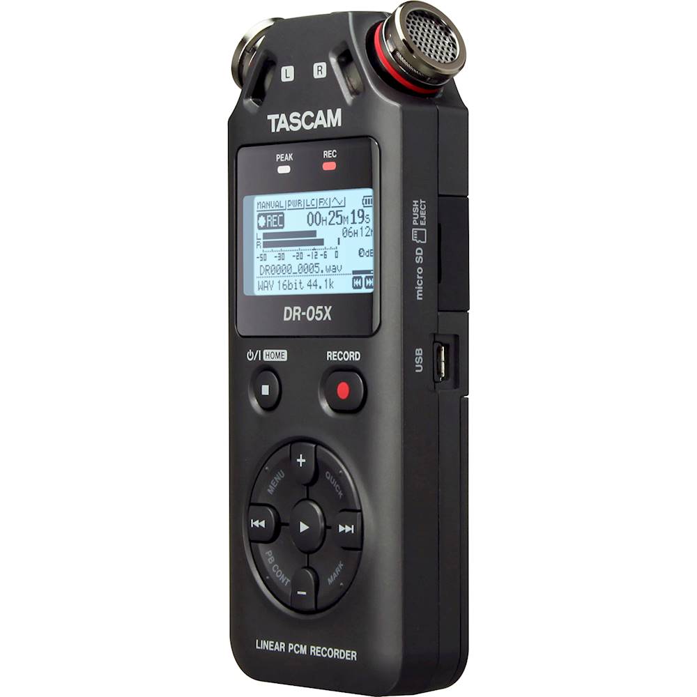 Left View: TASCAM - Stereo Handheld Digital Audio Recorder and USB Audio Interface