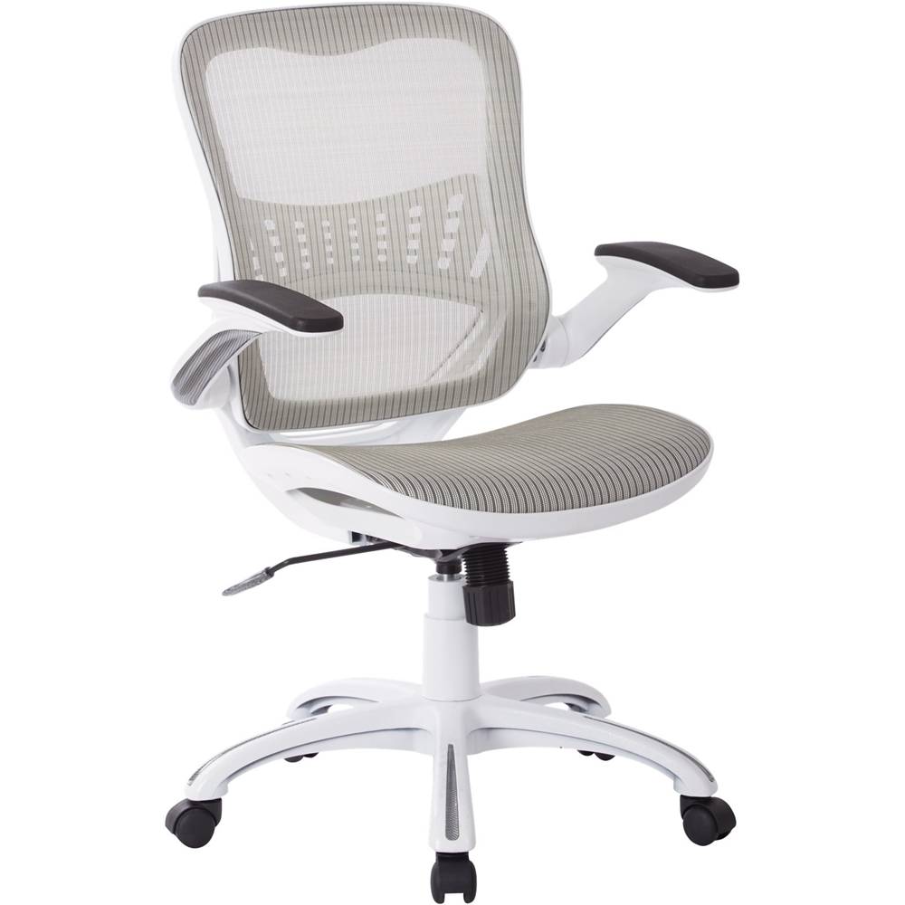 Left View: AveSix - Riley Home Chair - White