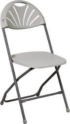 WorkSmart - Resin Plastic Folding Chair (Set of 4) - Light Gray - Angle_Zoom