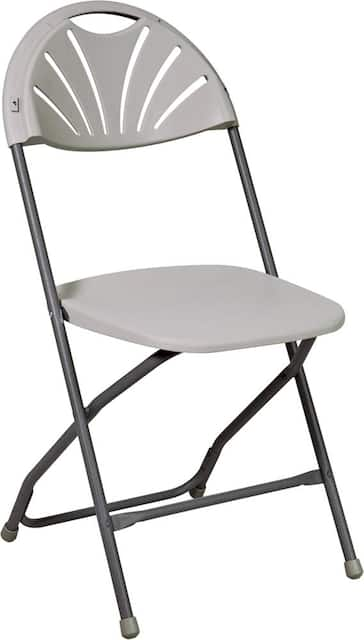 WorkSmart Resin Plastic Folding Chair Set of 4 Light Gray PC 54 Best Buy