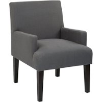 WorkSmart - Main Street Contemporary Woven Armchair - Espresso/Charcoal - Front_Zoom
