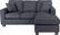 Front. OSP Home Furnishings - Russell L-Shape Sectional Sofa - Navy.