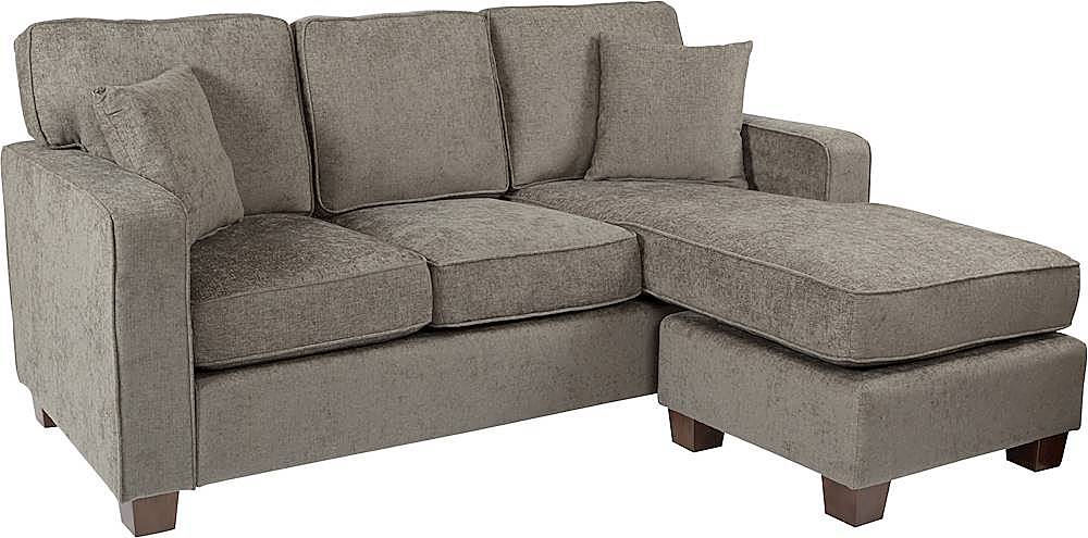 Angle View: OSP Home Furnishings - Russell L-Shape Sectional Sofa - Gray