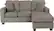 Front. OSP Home Furnishings - Russell L-Shape Sectional Sofa - Gray.
