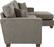 Alt View 12. OSP Home Furnishings - Russell L-Shape Sectional Sofa - Gray.