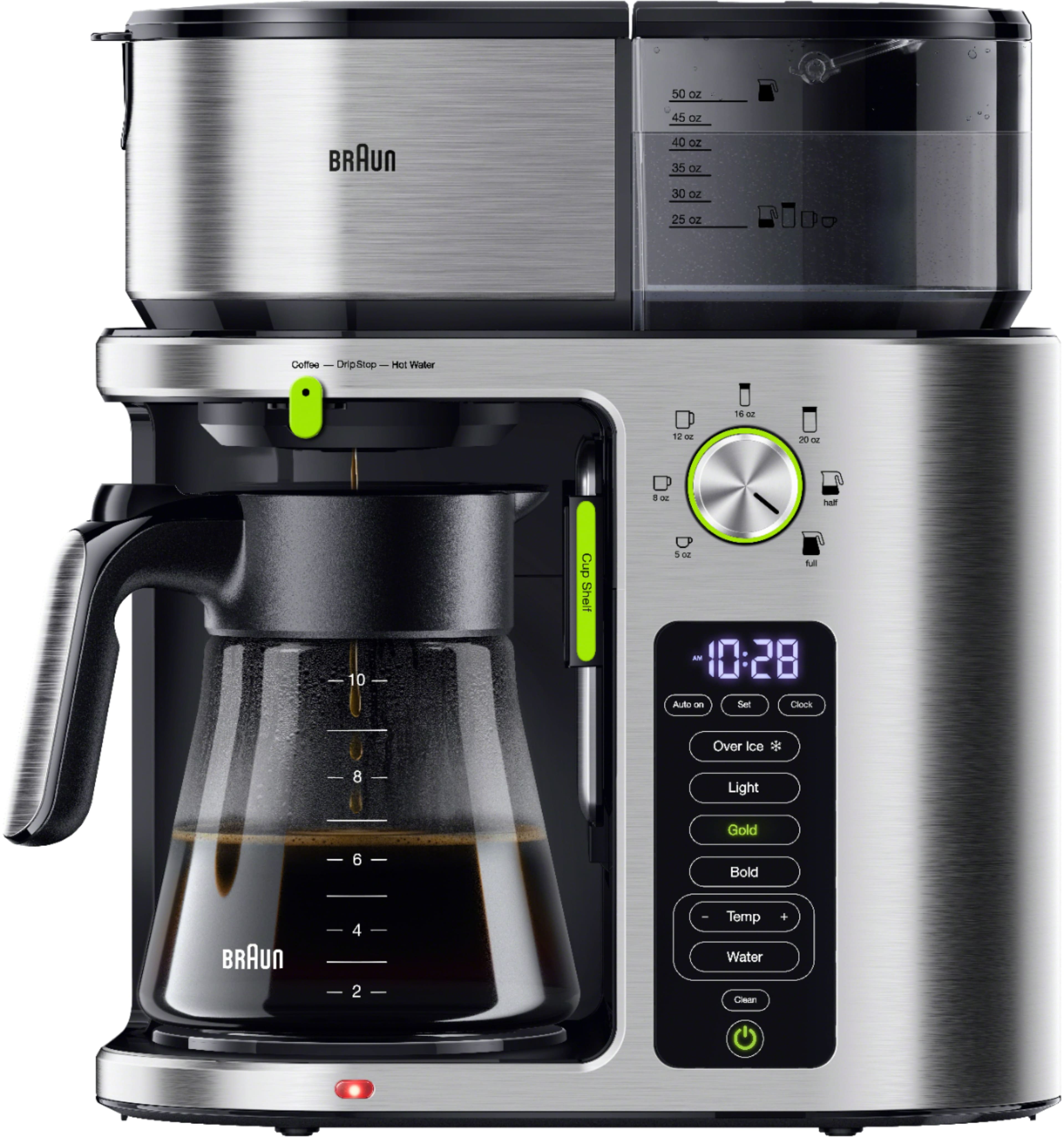 Front. Braun - MultiServe 10-Cup Coffee Maker - Stainless Steel.